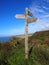 Old sign post, St Bees, England