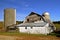 Old silos, barn, and milking parlor