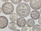 Old silver coins Finland with Russia