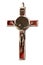 Old silver crucifix isolated