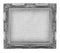 old silver frame with empty grunge linen canvas for your picture