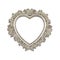 Old silver heart picture frame