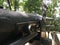 Old six inch British colonial cannon