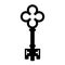 Old skeleton key vector icon