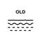Old Skin Line Icon. Dermis Structure of Aged Skin Linear Pictogram. Wrinkle, not Elastic Flexible Smooth Skin Outline
