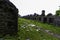 Old slate disused cottages