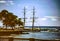 Old Slide of Whaling Ship in Lahaina Harbor, Tied to Coral Pier