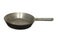 Old small aluminum alloy frying pan with handle isolated on a white background