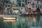 Old small boat in the harbor of Cefalu