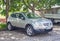 Old small four wheel drive suv car Nissan Qashqai first model front view parked