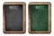 Old small menu blackboards or chalkboards with clipping path