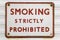 Old \'Smoking\' sign