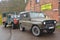 Old Soviet Army vehicle UAZ 469 cars on a parade