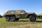 An old Soviet BTR-152 wheeled armored personnel carrier