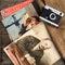 Old soviet camera & journals