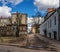 The old Soviet courtyard. Vyborg. Russia.