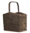 Old Square Rattan Basket