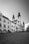 Old square in Telc town in Czechia