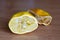 Old squashed lemon fruit