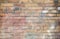 Old stained brick wall backdrop