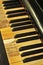 Old & stained piano keys