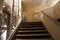 Old staircase in an abandoned and ruined house