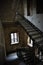 Old staircase in apartment house in Hungary, Budapest,