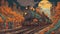 old steam locomotive halloween ghouls and monsters evil, An evil magic Halloween ghouls and monsters