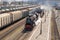 Old steam locomotive at Kultuk station for tourist trip along non-electrified part of Circum-Baikal Railway