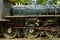 Old steam locomotive metal