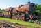 Old steam locomotive in the rust