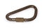 Old steel carabiner with closed straight solid screw gate