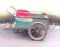 Old steel cart for transporting gardening supplies