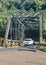 Old steel girder bridge on road to Hanalei in Kauai