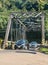 Old steel girder bridge on road to Hanalei in Kauai