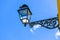 Old steel street lamp