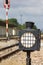 Old Steel Train Sign Lantern.