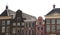 Old step gable roofs in Groningen, the Netherlands