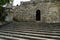 Old steps and fragment of stone wall of Great Mithridates Staircase in Kerch