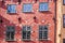 Old Stockholm red house wall...