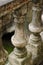 Old stone balusters staircase handrail