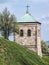 Old stone belfry of a church