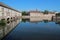 old stone bridge (barrage vauban), commandery saint-jean and ill river - strasbourg - france