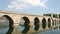 Old stone bridge on Drina river Visegrad