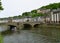 The old stone bridge over Semois river in the heart of Bouillon, Belgium