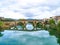 Old Stone bridge in Puente la Reina GarÃ©s in Northern Spain