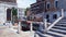 Old stone bridge and quay for venetian gondolas