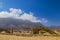 Old stone Cemetery on the beach Cofete in Furteventura, Canary islands, Spain. It is natural park with longest beach and black