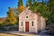 Old stone church surrounded by nature in Dalmatia, Croatia