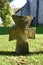 Old stone cross in churchyard